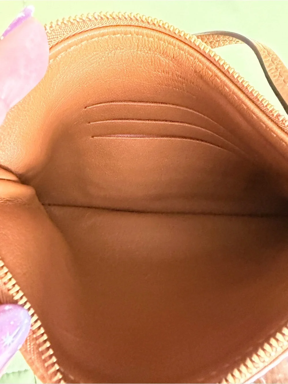 Louis Vuitton great condition monogram mahina leather Selene PM caramel handbag